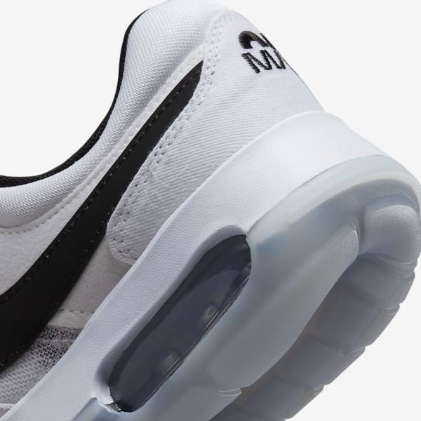 White / Black Nike Air Max Motif Older Kids' Sneakers | NK796MPL