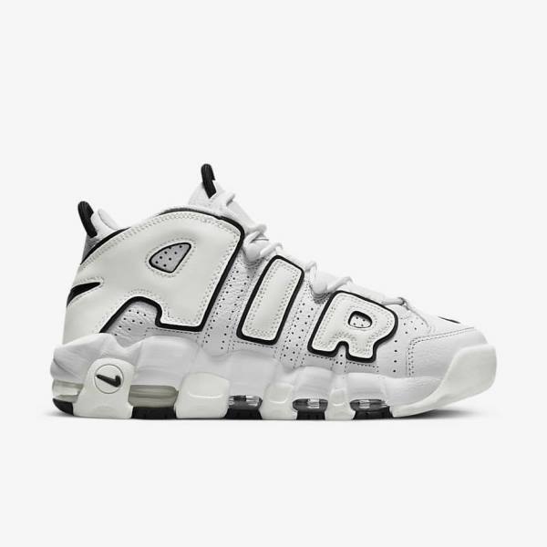 White / Black Nike Air More Uptempo Women's Sneakers | NK539WXB