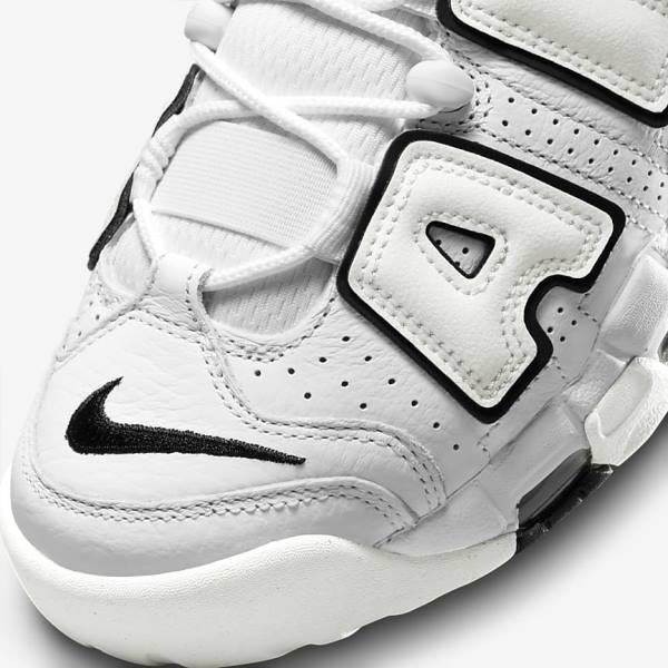 White / Black Nike Air More Uptempo Women's Sneakers | NK539WXB