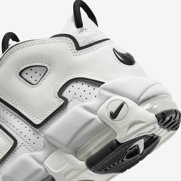 White / Black Nike Air More Uptempo Women's Sneakers | NK539WXB