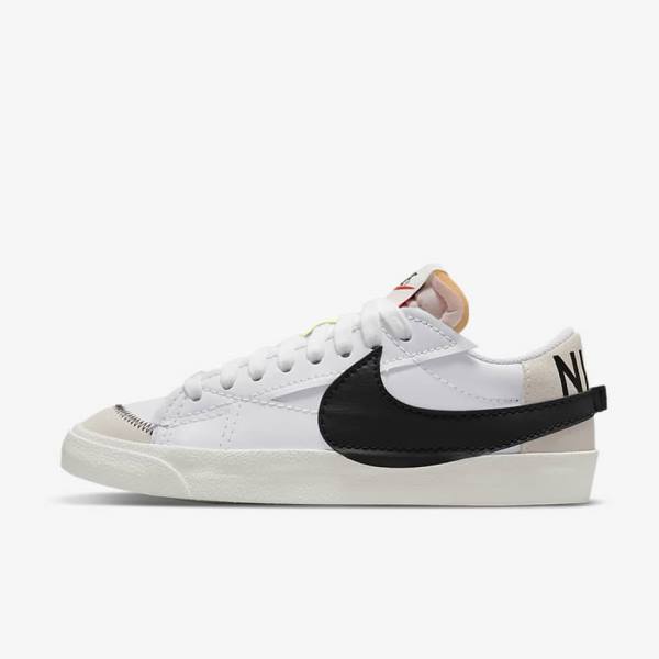 White / Black Nike Blazer Low 77 Jumbo Men\'s Sneakers | NK874ZGB