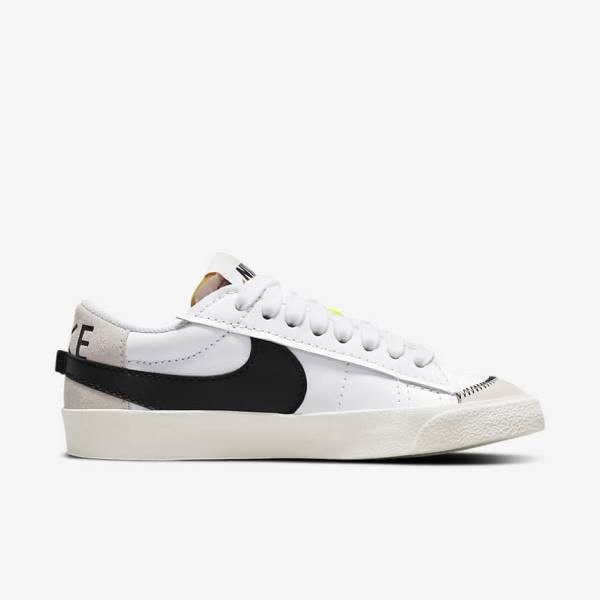 White / Black Nike Blazer Low 77 Jumbo Women's Sneakers | NK059KZI