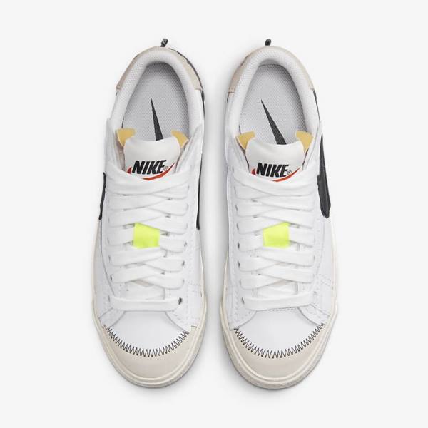 White / Black Nike Blazer Low 77 Jumbo Women's Sneakers | NK059KZI