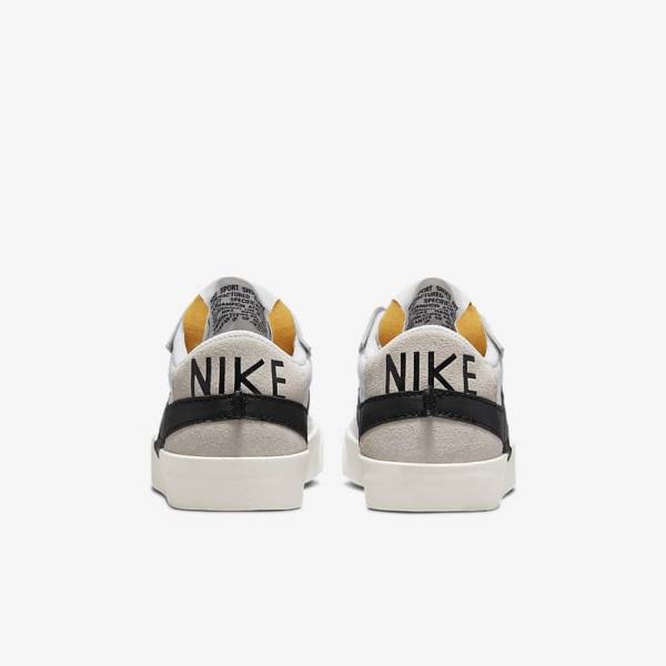 White / Black Nike Blazer Low 77 Jumbo Women's Sneakers | NK059KZI