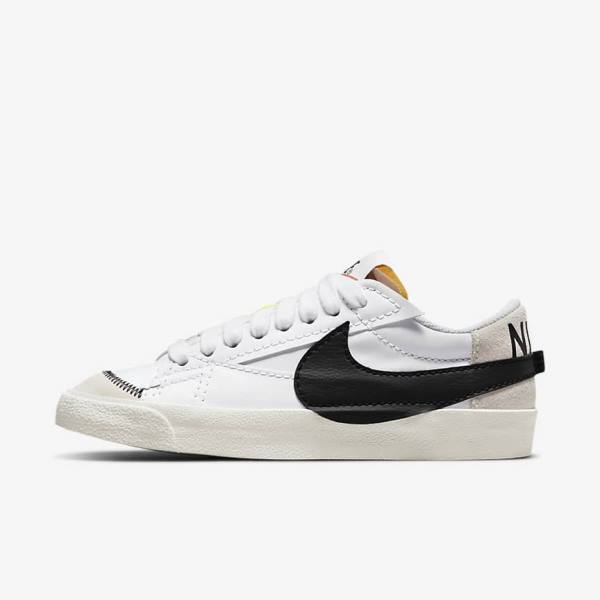 White / Black Nike Blazer Low 77 Jumbo Women\'s Sneakers | NK059KZI