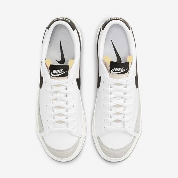 White / Black Nike Blazer Low 77 Women's Sneakers | NK051EWK