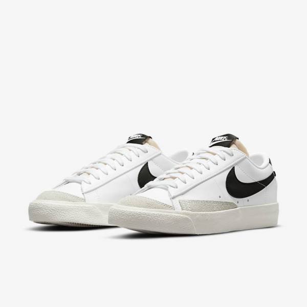 White / Black Nike Blazer Low 77 Women's Sneakers | NK051EWK