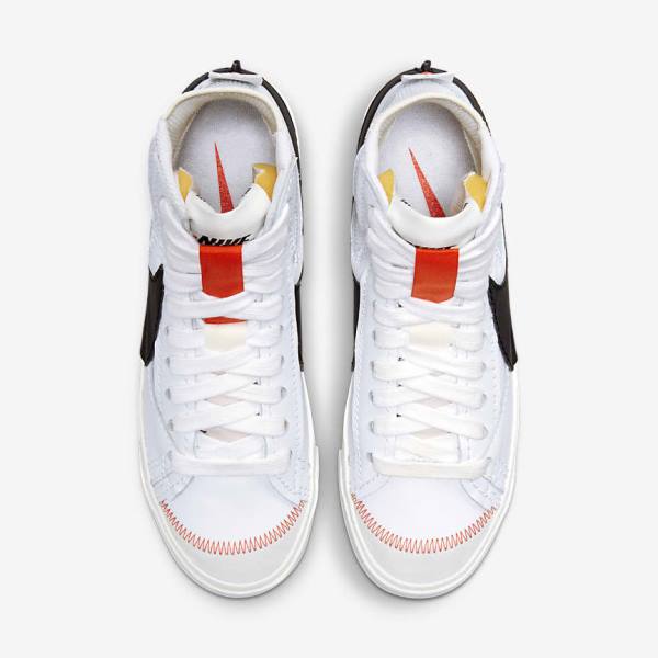 White / Black Nike Blazer Mid 77 Jumbo Women's Sneakers | NK721JZM