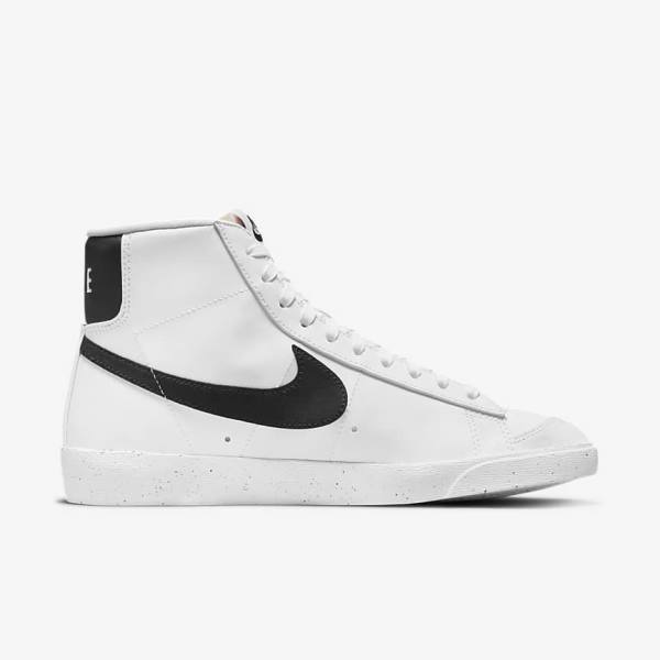 White / Black Nike Blazer Mid 77 Next Nature Women's Sneakers | NK309KHN