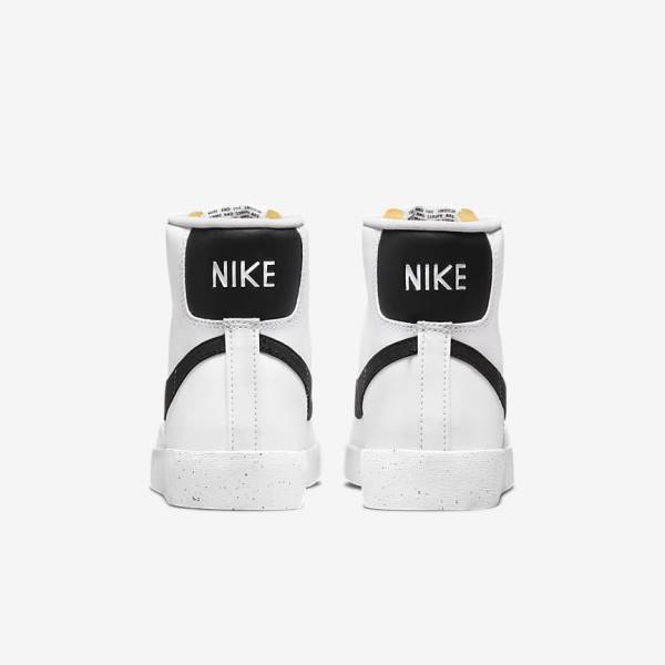 White / Black Nike Blazer Mid 77 Next Nature Women's Sneakers | NK309KHN