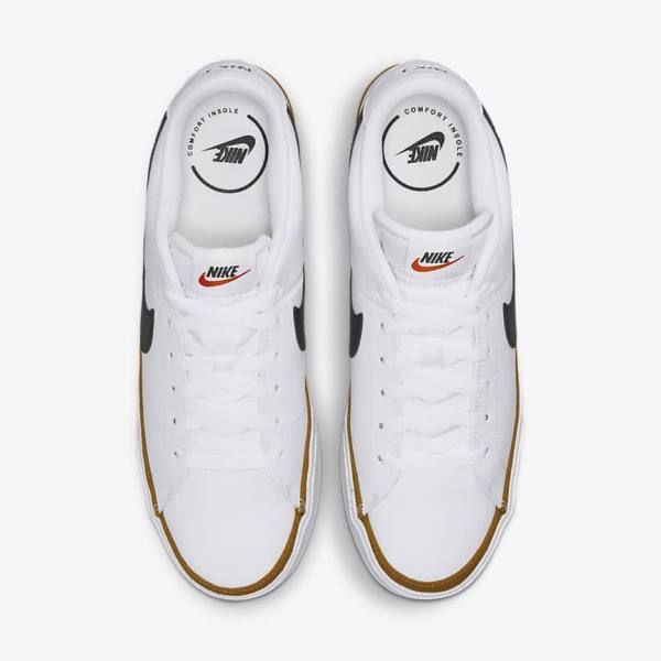 White / Black Nike Court Legacy Men's Sneakers | NK216QXB