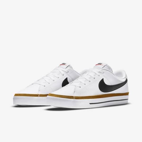 White / Black Nike Court Legacy Men's Sneakers | NK216QXB