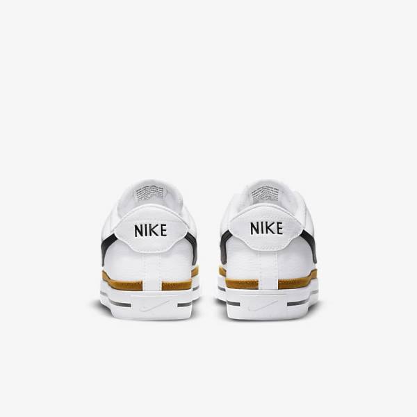 White / Black Nike Court Legacy Men's Sneakers | NK216QXB