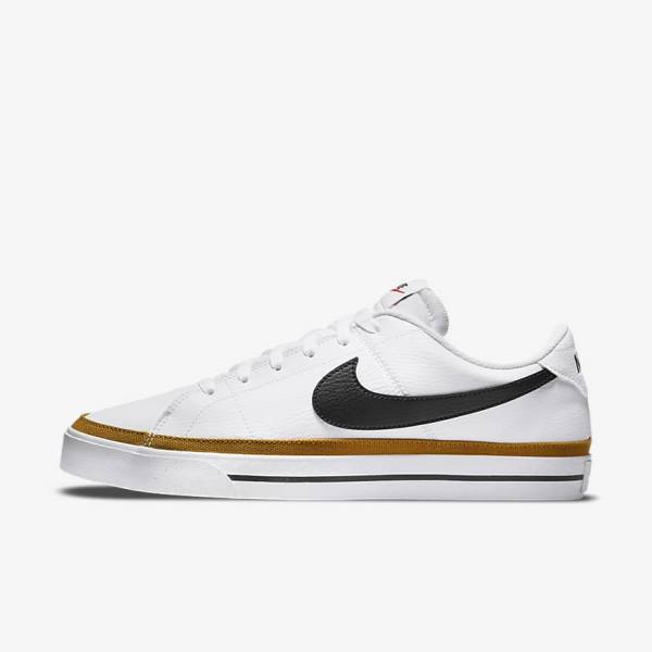 White / Black Nike Court Legacy Men\'s Sneakers | NK216QXB