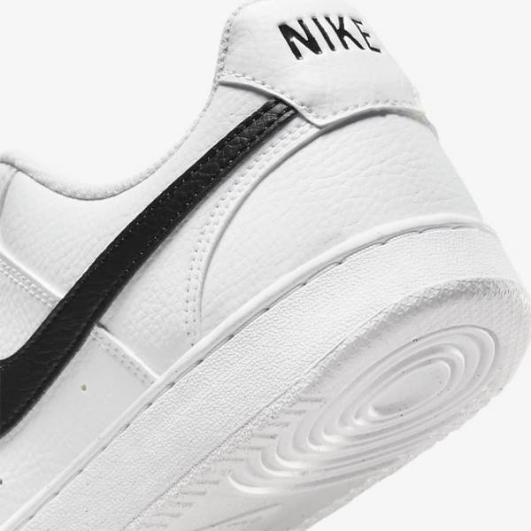 White / Black Nike Court Vision Low Next Nature Women's Sneakers | NK289BOT