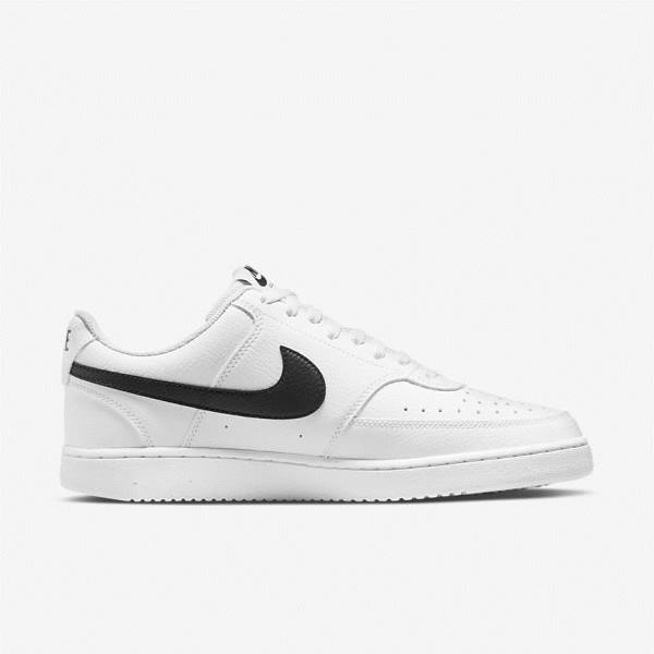 White / Black Nike Court Vision Low Next Nature Men's Sneakers | NK712QWT