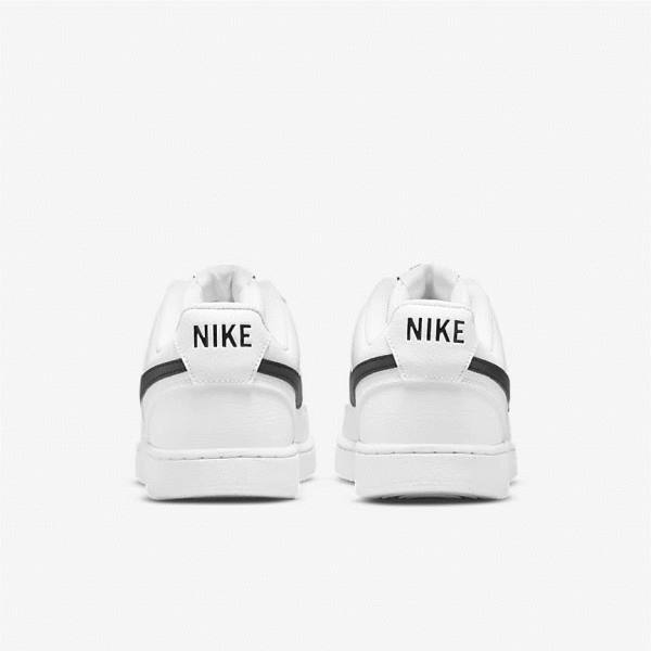 White / Black Nike Court Vision Low Next Nature Men's Sneakers | NK712QWT