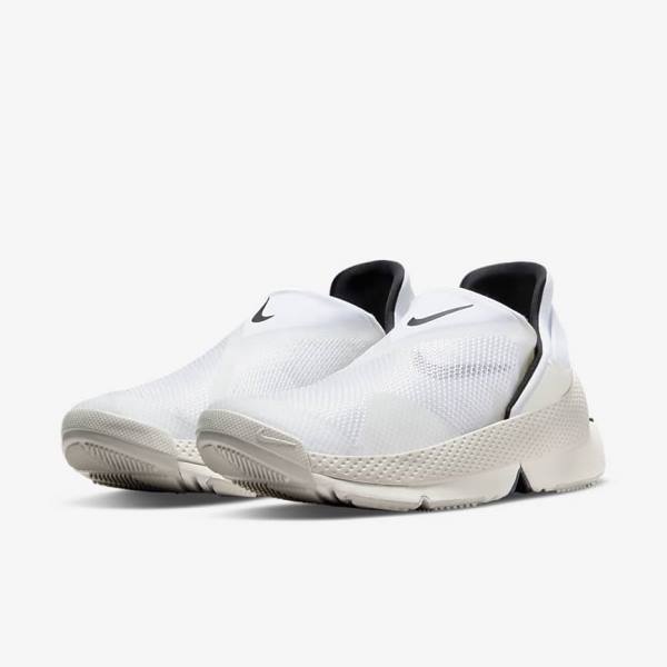 White / Black Nike Go FlyEase Women's Sneakers | NK937QKL