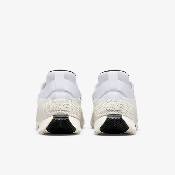 White / Black Nike Go FlyEase Women's Sneakers | NK937QKL