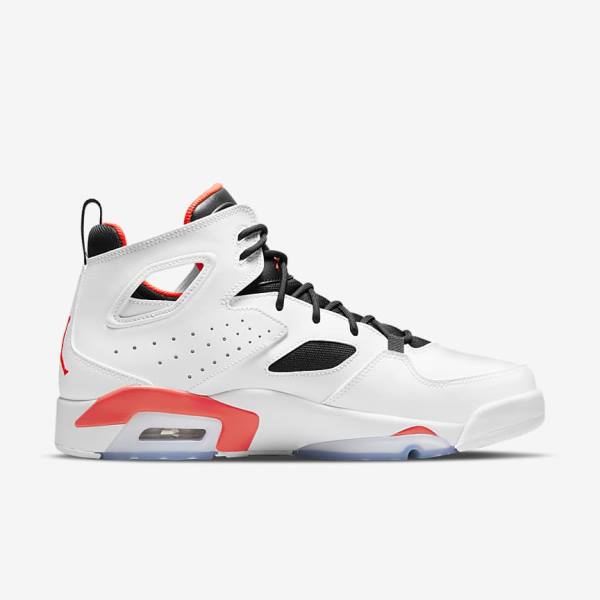 White / Black Nike Jordan Flight Club 91 Men's Sneakers | NK487MKN