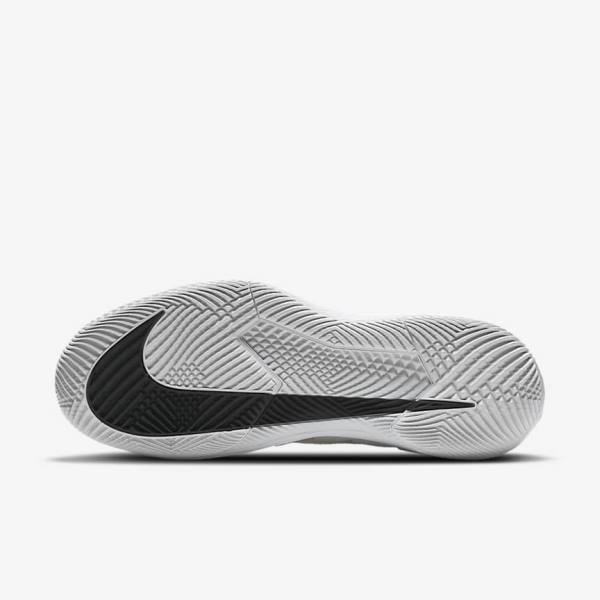 White / Black Nike NikeCourt Air Zoom Vapor Pro Hard-Court Men's Tennis Shoes | NK095ZNS