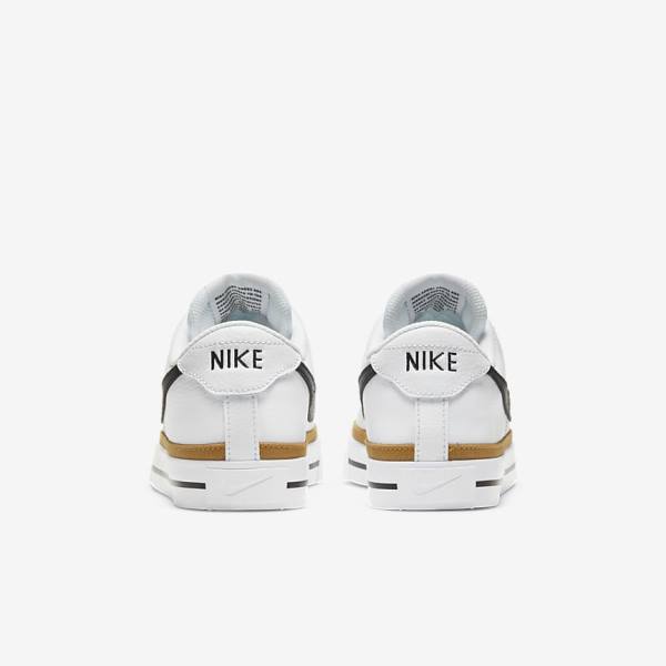 White / Black Nike NikeCourt Legacy Women's Sneakers | NK698AEN