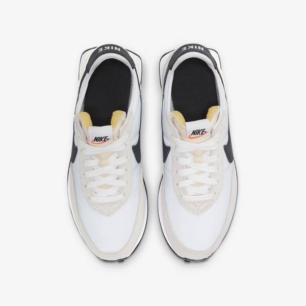 White / Black Nike Waffle Trainer 2 Older Kids' Sneakers | NK439SWO