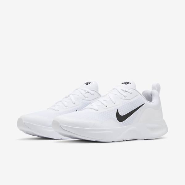 White / Black Nike Wearallday Men's Sneakers | NK623IVG