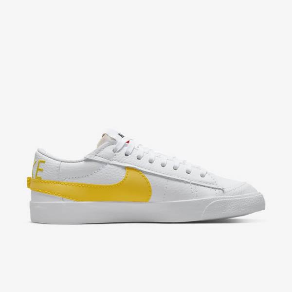 White / Black / Orange Nike Blazer Low Jumbo Men's Sneakers | NK153GOJ