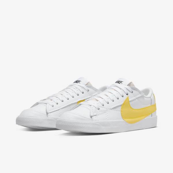 White / Black / Orange Nike Blazer Low Jumbo Men's Sneakers | NK153GOJ