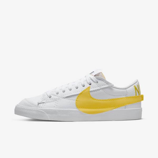 White / Black / Orange Nike Blazer Low Jumbo Men\'s Sneakers | NK153GOJ