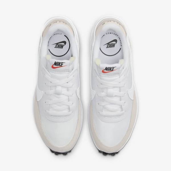 White / Black / Orange Nike Waffle Debut Women's Sneakers | NK840NIM