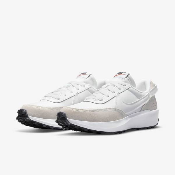 White / Black / Orange Nike Waffle Debut Women's Sneakers | NK840NIM