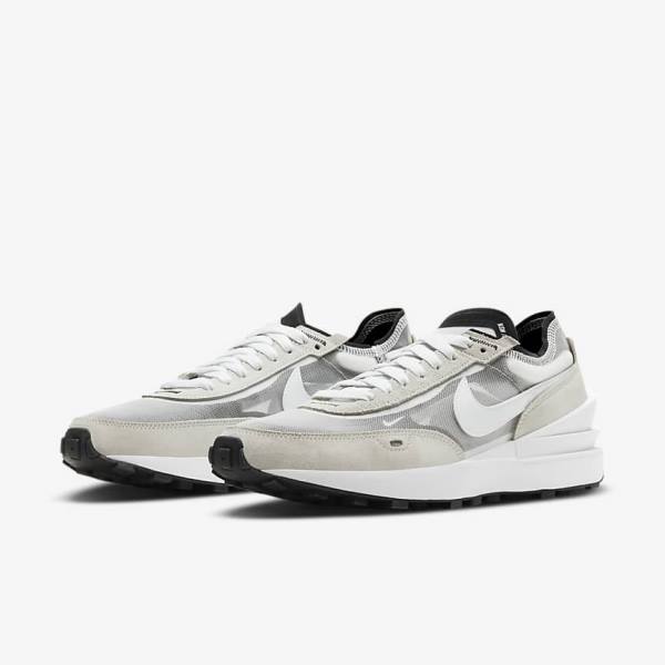 White / Black / Orange Nike Waffle One Men's Sneakers | NK956NAF