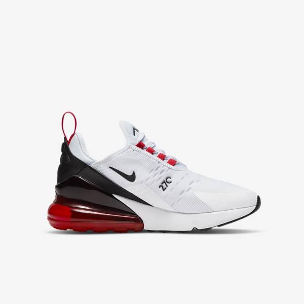 White / Black / Red / Grey Nike Air Max 270 Older Kids' Sneakers | NK394CZU