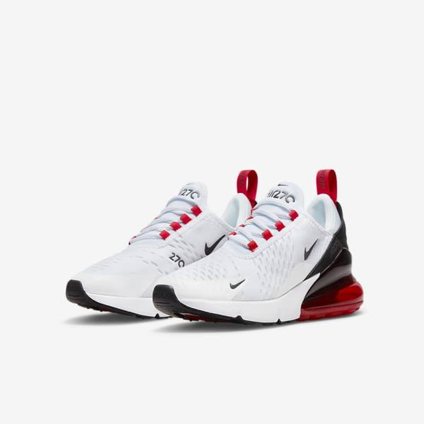 White / Black / Red / Grey Nike Air Max 270 Older Kids' Sneakers | NK394CZU