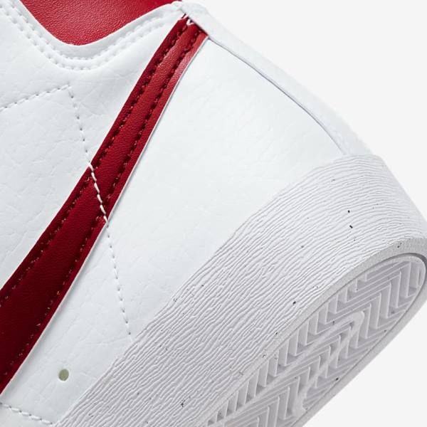 White / Black / Red Nike Blazer Mid 77 Next Nature Women's Sneakers | NK872RPI