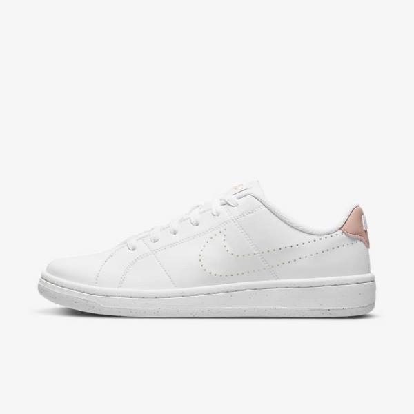 White / Black / Rose Nike NikeCourt Royale 2 Next Nature Women\'s Sneakers | NK681BSD