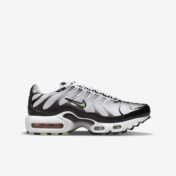 White / Black / Silver / Mint Nike Air Max Plus Older Kids' Sneakers | NK387VOG