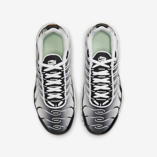 White / Black / Silver / Mint Nike Air Max Plus Older Kids' Sneakers | NK387VOG