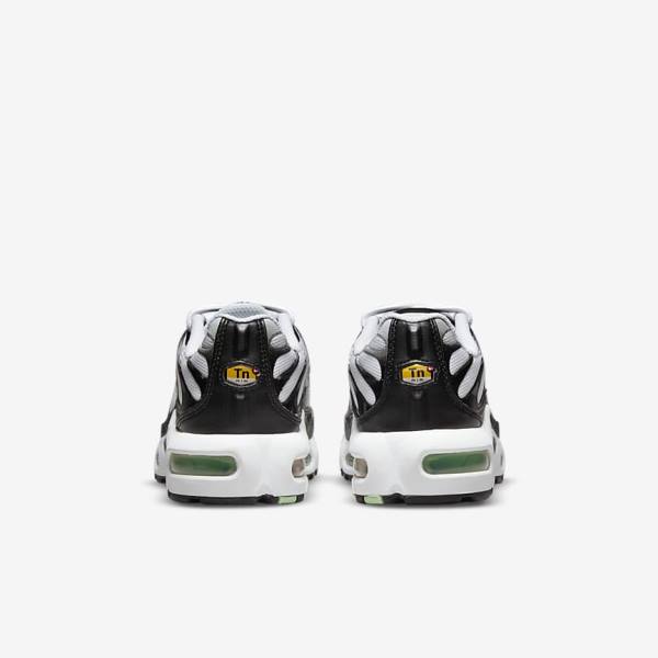 White / Black / Silver / Mint Nike Air Max Plus Older Kids' Sneakers | NK387VOG