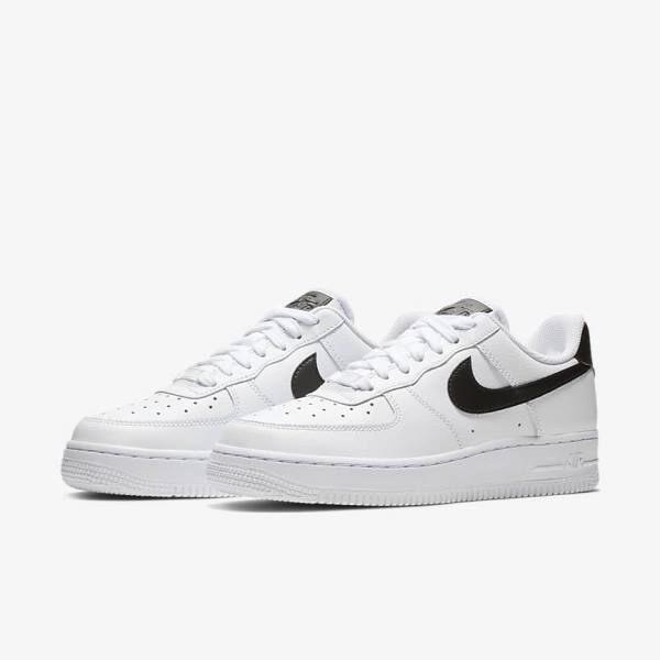 White / Black / White Nike Air Force 1 07 Women's Sneakers | NK543IFM