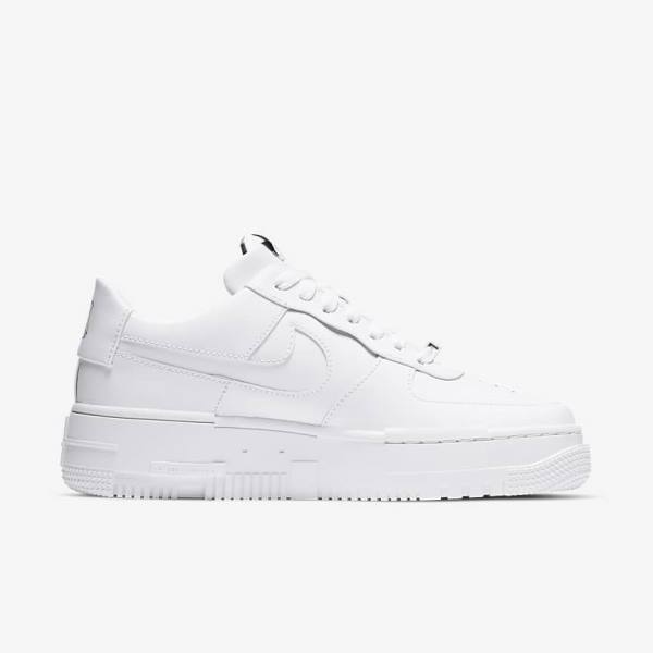 White / Black / White Nike Air Force 1 Pixel Women's Sneakers | NK429ZXA