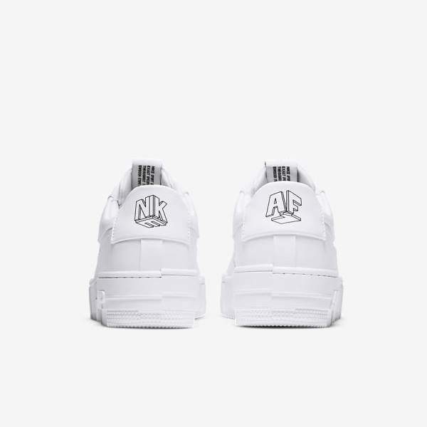 White / Black / White Nike Air Force 1 Pixel Women's Sneakers | NK429ZXA