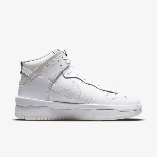 White / Black / White Nike Dunk High Up Women's Sneakers | NK084EVD