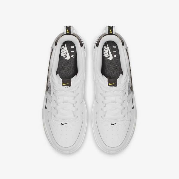 White / Black / Yellow / White Nike Air Force 1 LV8 Utility Older Kids' Sneakers | NK980LSO