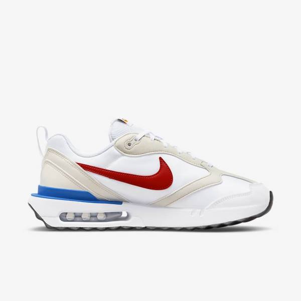 White / Blue / Black / Red Nike Air Max Dawn Men's Sneakers | NK270YHS