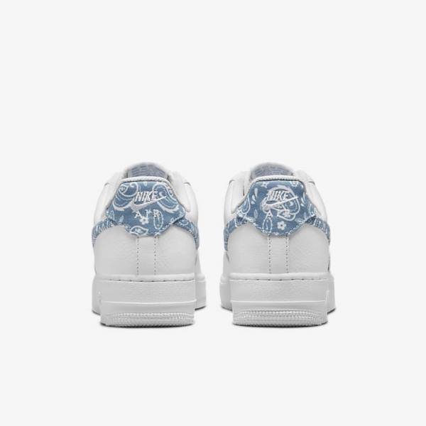 White / Blue Nike Air Force 1 07 Essential Women's Sneakers | NK713MCE