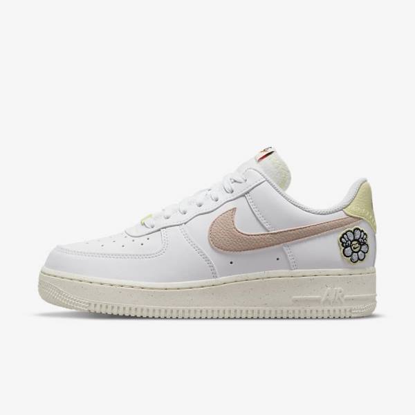 White / Blue / Pink Nike Air Force 1 07 SE Women\'s Sneakers | NK853CVR