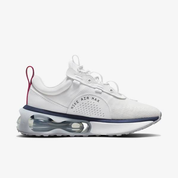 White / Blue / Platinum / Pink Nike Air Max 2021 Women's Sneakers | NK024SJL